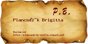 Plancsák Brigitta névjegykártya